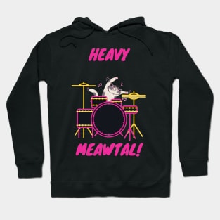 metal drummer cat Hoodie